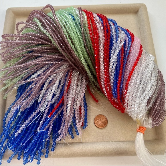 200 Strands Glass Crystal bicone Beads 3mm - 4mm green red blue clear lot - Picture 8 of 13